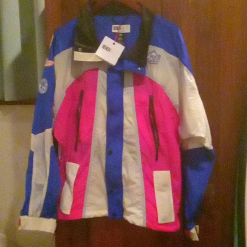 Beach Riot Glacier Windbreaker Jacket Pink Blue NWT M
